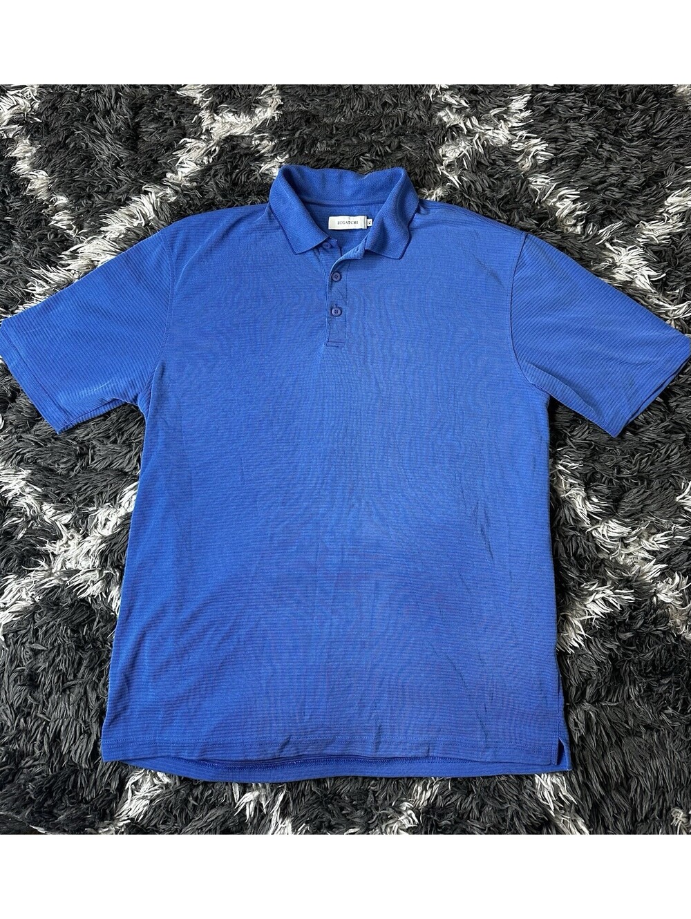 Bugatchi Polo Shirt Mens XL Royal Blue Short Sleeve Casual Golf Top